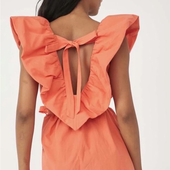 Free People Darling Romper in Watermelon. Size S, originally $98. SO CUTE! - Picture 8 of 9